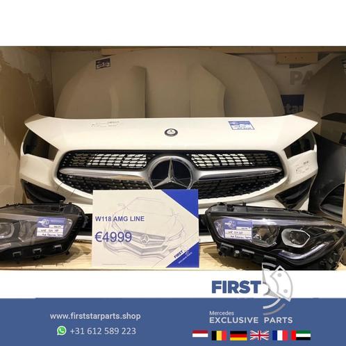 W118 C118 CLA AMG VOORKOP WIT Mercedes 2018-2021 ORIGINEEL, Auto-onderdelen, Carrosserie en Plaatwerk, Bumper, Mercedes-Benz, Voor