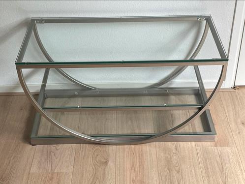 Art deco stijl tafel/ site table rvs, Huis en Inrichting, Tafels | Sidetables, Zo goed als nieuw, 25 tot 50 cm, 50 tot 100 cm