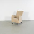 2x Montis Windy Fauteuil Beige Stof - Staal, Huis en Inrichting, Fauteuils, Niet ingevuld, Niet ingevuld, 75 tot 100 cm, Ophalen of Verzenden