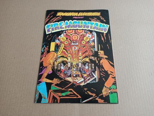 Folder: Zaccaria Fire Mountain (1980) Flipperkast, Verzamelen, Automaten | Flipperkasten, Gebruikt, Bally, Verzenden