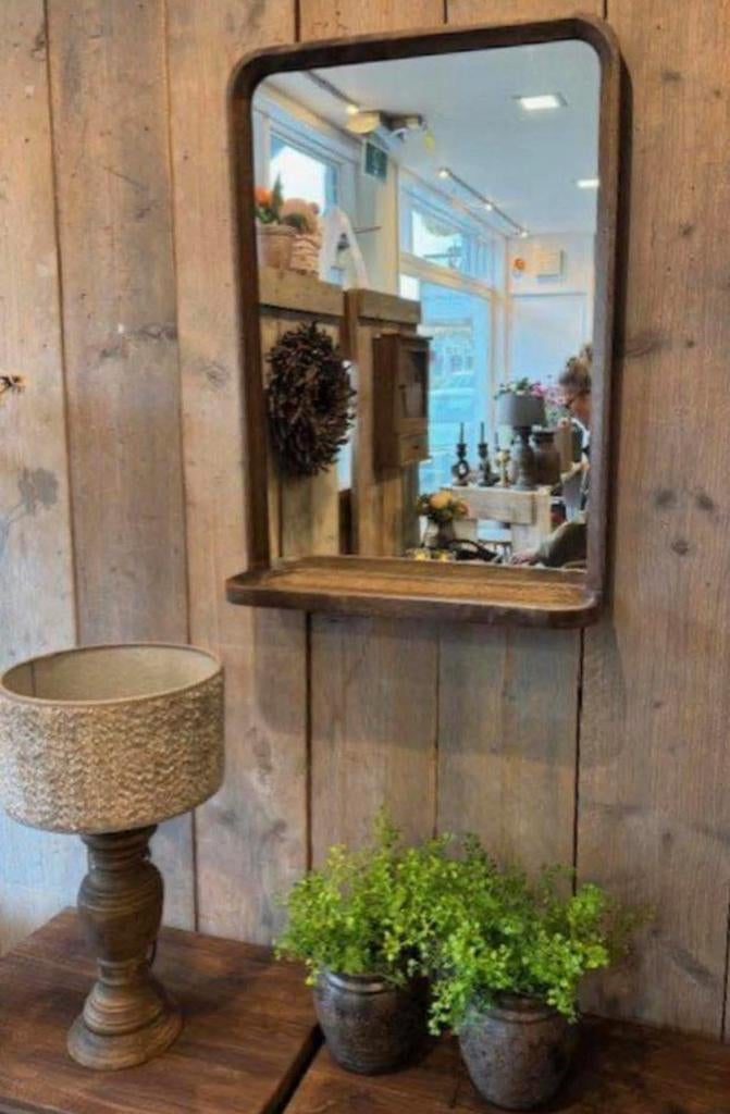 Spiegel met plateau, Huis en Inrichting, Woonaccessoires | Overige, Nieuw, Ophalen