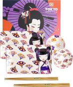 TOKYO DESIGN STUDIO- Kawaii Maiko Sushi Plate Giftset 6delig, Huis en Inrichting, Keuken | Servies, Nieuw, Ophalen of Verzenden
