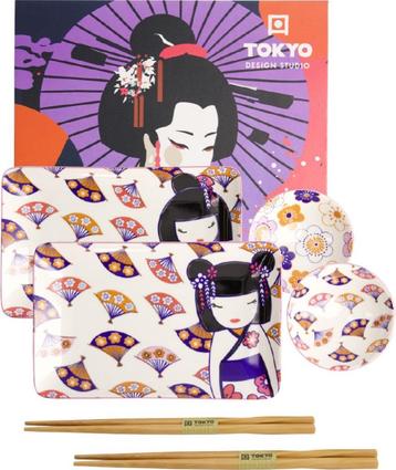 TOKYO DESIGN STUDIO- Kawaii Maiko Sushi Plate Giftset 6delig beschikbaar voor biedingen