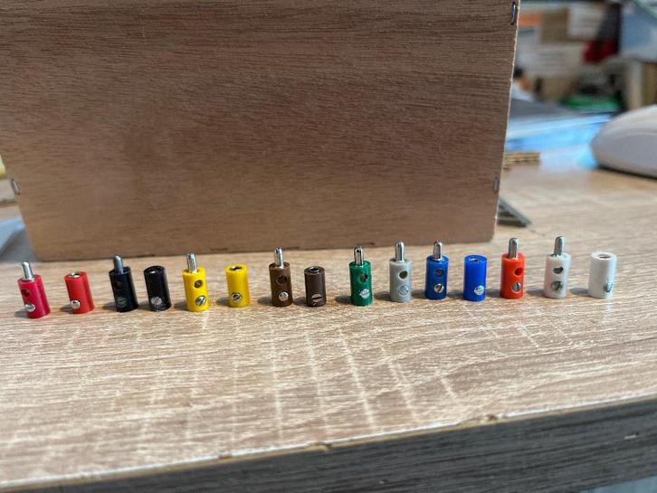 Modelspoor stekkers 2,5 mm Man + Vrouw.zie omschrijving, Hobby en Vrije tijd, Modeltreinen | H0, Zo goed als nieuw, Transformator of Voeding