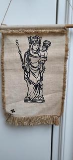 antiek vintage katoen linnen Maria met jezus uit Handel, Verzamelen, Religie, Ophalen of Verzenden, Zo goed als nieuw, Overige typen