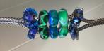Trollbeads Groen & Blauw, Glas of Kristal, Nieuw, Ophalen of Verzenden, Trollbeads