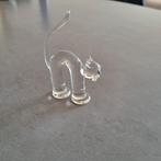 Glazen miniatuur van kat, vintage design, Ophalen of Verzenden, Zo goed als nieuw, Figuurtje