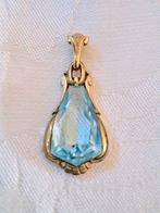 hanger Kordes & Lichtenfels double met blauwe steen ca 1930, Sieraden, Tassen en Uiterlijk, Kettinghangers, Overige materialen