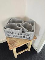 Leuk krat Hema met mandjes, Huis en Inrichting, Woonaccessoires | Schalen en Manden, Ophalen of Verzenden, Gebruikt, Rechthoekig