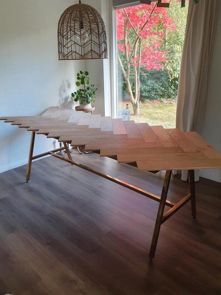 Grote design eettafel tafel vintage midcentury modern gratis, Huis en Inrichting, Tafels | Eettafels, Gebruikt, 50 tot 100 cm