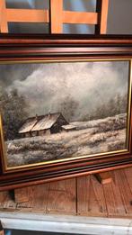 Klassiek schilderij winterlandschap. C.H. Diemer., Ophalen of Verzenden
