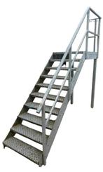 Verzinkte bordestrap ca. 189cm. Gegalvaniseerde stalen trap., Doe-het-zelf en Verbouw, Ophalen, Gebruikt, Minder dan 2 meter