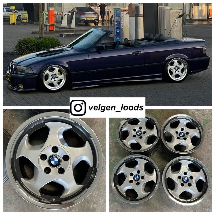 Bmw styling 21 throwing stars velgen e34 m5 e32 style 20, Auto-onderdelen, Banden en Velgen, Velg(en), Zomerbanden, 17 inch, Gebruikt