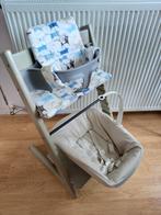 Stokke Tripp Trapp stoel, met newbornset en babyset, Ophalen of Verzenden, Gebruikt, Meegroeistoel, Stoelverkleiner