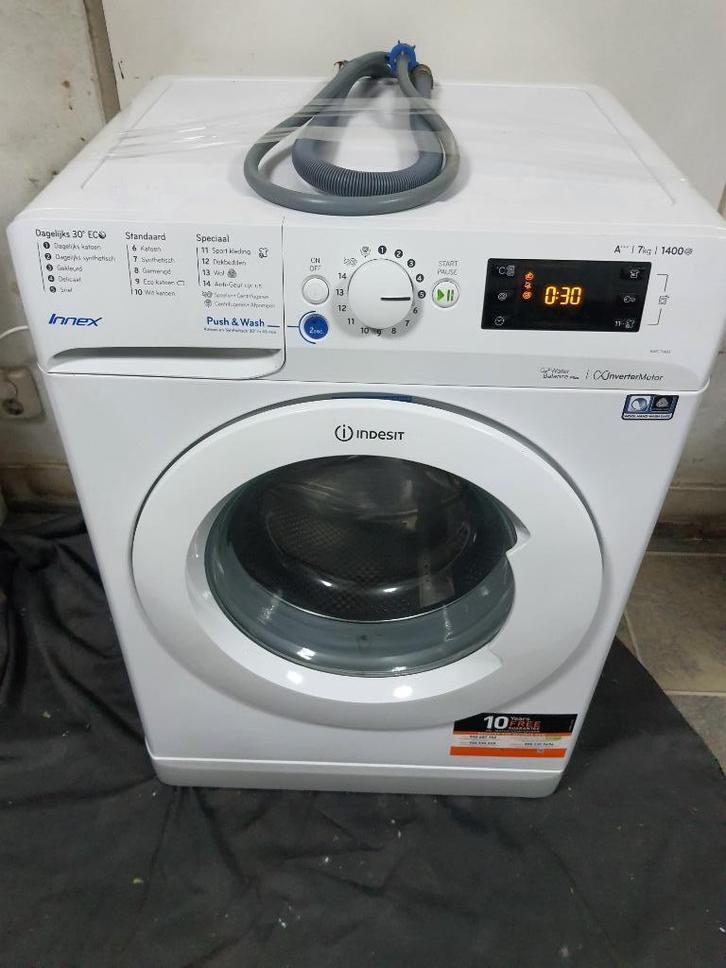 A+++ Indesit Wasmachine 1400 Toeren 7KG werkt Uitstekend, Witgoed en Apparatuur, Wasmachines, Zo goed als nieuw, Voorlader, 6 tot 8 kg