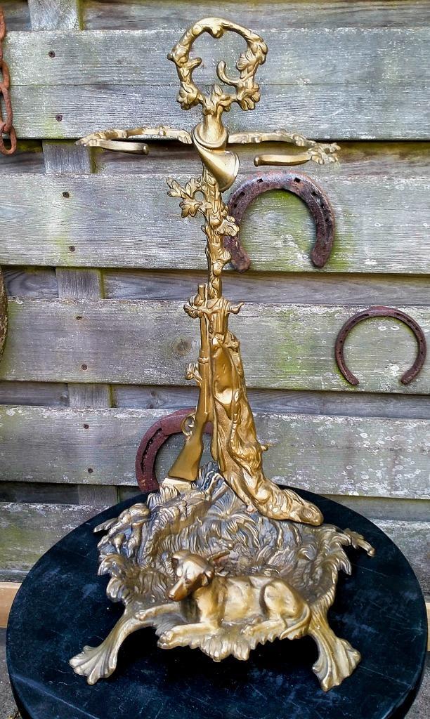 Antiek Bronzen Paraplupot Paraplustandaard - Jacht Decor, Huis en Inrichting, Woonaccessoires | Paraplubakken, Zo goed als nieuw