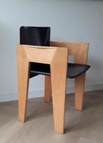 Arco Dining Chair design houten lederen stoel Arnold Merckx, Huis en Inrichting, Stoelen, Gebruikt, Bruin, Hout, Ophalen of Verzenden
