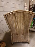 Gouden Rotan Troon Zetel Stoel met Kussen, Huis en Inrichting, Ophalen, Gebruikt, Minder dan 75 cm, Riet of Rotan