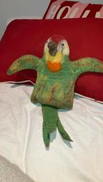 Vilt vilten handpop papegaai, Ophalen of Verzenden, Zo goed als nieuw, Overige typen