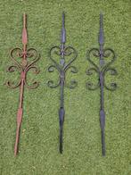 Sierhekwerk Spijlen - 3 stuks, Tuin en Terras, Tuinhekken en Hekwerk, Ophalen, Gebruikt, IJzer, Sierhekwerk