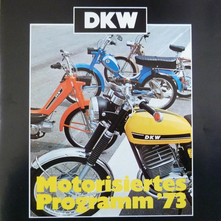 Folder DKW Motorisiertes Programm 1973, Fietsen en Brommers, Handleidingen en Instructieboekjes, Nieuw, Ophalen of Verzenden