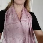 Nieuwe zijden sjaal oudroze 150x60 cm, Nieuw, Ophalen of Verzenden, Sjaal