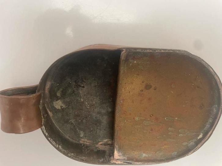 Antieke Koperen centenbakje met Handvat, Antiek en Kunst, Antiek | Koper en Brons, Koper, Ophalen of Verzenden