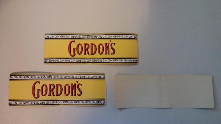 Gordons Gordon's Gin logo sticker drank vintage reclame, Verzamelen, Stickers, Zo goed als nieuw, Overige typen, Ophalen of Verzenden