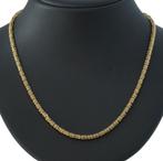 Koningsketting 14k gouden heren konings schakel collier 80cm, Voordeelsieraden, Ophalen of Verzenden, Zo goed als nieuw, Met edelsteen