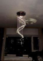 Hanglamp met kristallen, Huis en Inrichting, Lampen | Hanglampen, Ophalen, Zo goed als nieuw, Minder dan 50 cm