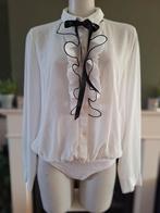 Rinascimento bodystocking body stocking top L Gratis Verz., Verzenden, Wit, Zo goed als nieuw, Lange mouw