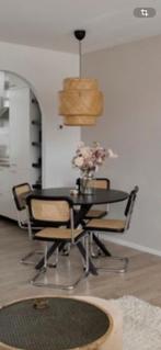 Ronde zwarte tafel 120 cm, Ophalen, Gebruikt, Rond, Vier personen