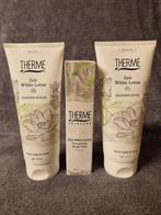 Therme | Zen White Lotus | Shower Scrub & Satin + Body Mist, Ophalen of Verzenden, Nieuw, Bad & Douche