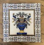 Polychroom Tegeltableau Bloemvaas 19e eeuw, Ophalen