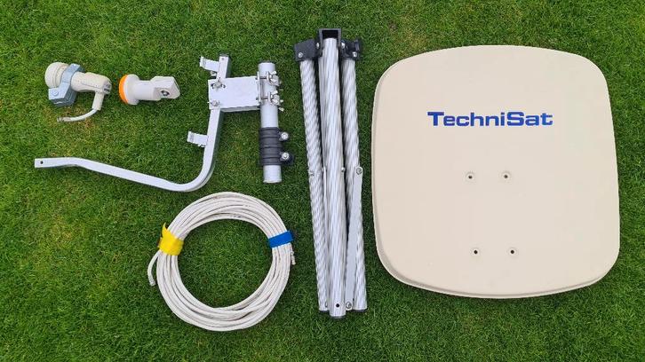 TechniSat 60 cm schotel met SAB ontvanger en Satfinder, Audio, Tv en Foto, Schotelantennes, Gebruikt, (Schotel)antenne-accessoires