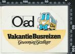 Sticker: Oad Vakantie Busreizen - Gewoon gezelliger (3), Ophalen of Verzenden, Zo goed als nieuw, Bedrijf of Vereniging