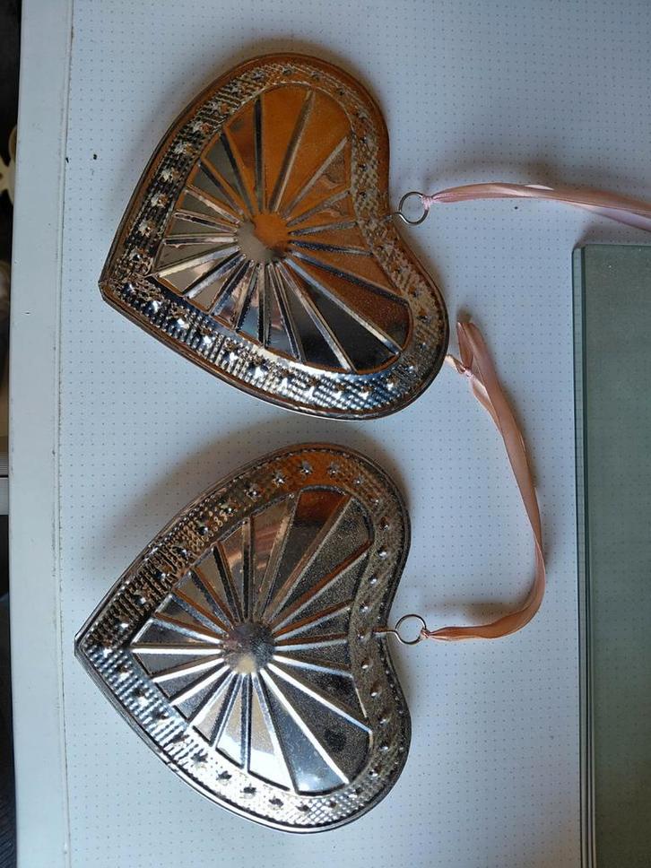 Decoratieve Hartjes 2 stuks, Huis en Inrichting, Woonaccessoires | Overige, Gebruikt, Ophalen of Verzenden