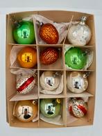 Set van 12 oude gekleurde kerstballen, Diversen, Ophalen of Verzenden, Gebruikt