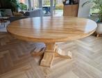 Massief eikenhouten ronde eetkamertafel - 170 cm, Huis en Inrichting, Tafels | Eettafels, Ophalen, 150 tot 200 cm, Zo goed als nieuw