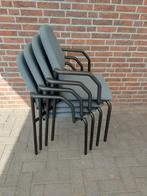 stoere stevige vergaderstoelen, Huis en Inrichting, Stoelen, Vier, Gebruikt, Metaal, Ophalen