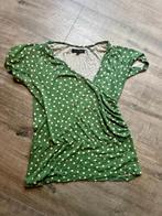 Polkadot King Louie dames shirt top S groen wit blouse boho, Kleding | Dames, Ophalen of Verzenden, Zo goed als nieuw, King Louie