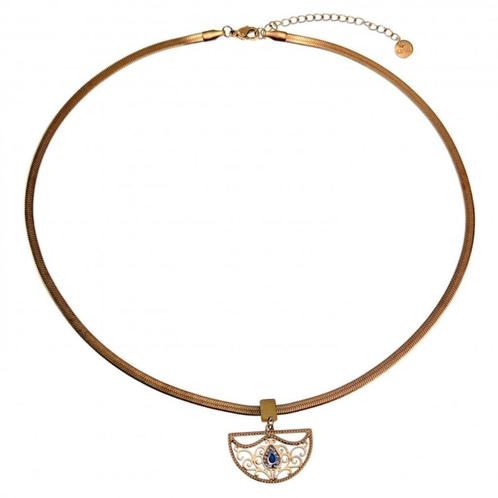 47cm x 3mm Ketting Dames Verguld RVS Platte Slangenketting, Sieraden, Tassen en Uiterlijk, Kettingen, Nieuw, Overige materialen