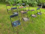 Vintage industriële klapstoelen – 11 stuks, Ophalen