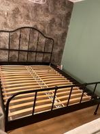 IKEA Sagstua bed 160x200, Ophalen, Zwart, Tweepersoons, Zo goed als nieuw
