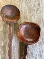 Twee grote antieke houten lepels, Ophalen of Verzenden