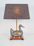 Vintage eend tafellamp tin messing ´70 regency Duck lamp, N, Regency vintage, Ophalen of Verzenden, N