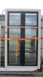 Pvc terrasraam met 2 vleugels en verdeling: 134x220-3x glas, Ophalen, 120 tot 160 cm, Nieuw, 160 cm of meer