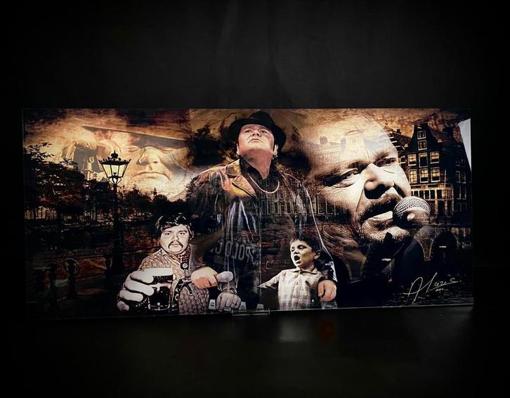 Unieke Kunstprint - André Hazes & Amsterdam, Antiek en Kunst, Kunst | Tekeningen en Foto's, Ophalen of Verzenden