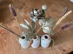 Vaasjes met droogbloemen, Huis en Inrichting, Ophalen of Verzenden, Gebruikt