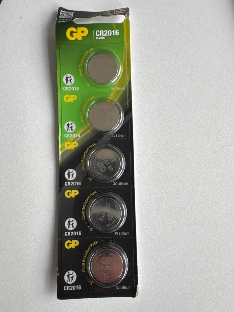 GP CR2016 Knoopcel Batterijen - Nieuw in Verpakking, Ophalen of Verzenden, Nieuw